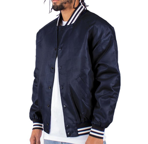 Custom Logo <b>Light</b> Sports Satin Bomber <b>Jacket</b> for <b>Men</b> Factory's Winter Varsity Baseball Letterman Silk <b>Jacket</b> - Product Image 5