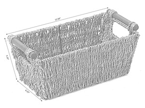 Cesta de mimbre con asa de ratán, cesta de almacenamiento hecha a mano, venta al por mayor, ecológica, hecha en Vietnam - Product Image 2