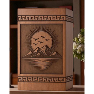 Urne funéraire en bois pour le stockage des cendres, urne en bois de qualité supérieure avec détails faits à la main, urne par AYAANS - Product Image 3