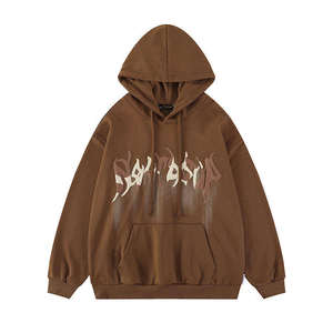 Sweat-shirt à capuche pour homme, personnalisable, uni, très populaire, streetwear, hiver, haute qualité, 100% coton, molleton écologique - Product Image 2