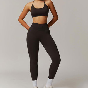 Ensemble de leggings et soutien-gorge de sport pour femmes, deux pièces, vêtements de fitness, vêtements de sport pour la salle de sport, entraînement, exercice - Product Image 5
