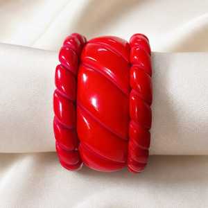 MN Exports <b>Red</b> Resin Bangles & <b>Bracelets</b> Classic Unisex Fashion Jewelry for Islam Occasion Gift Round Shape - Product Image 6