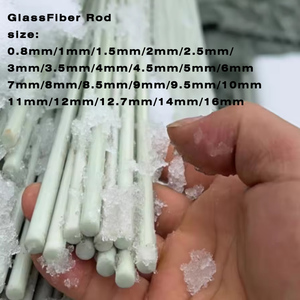 Barres en fibre de verre solides, légères et haute résistance, diamètre 0,8/1/1,2/1,5/1,6/1,8/2 mm, blanches, élastiques, isolantes - Product Image 1