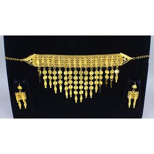 Martasha designer islamique ramadan spécial plaqué or EAU bijoux spécial dubai collier boucle d'oreille ensemble Hilal Khannaki Jeddah - Product Image 2