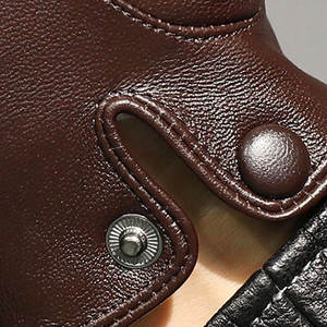 Gants de cyclisme en cuir jaune respirants avec doublure thermique en microfibre, longueur poignet, pour le voyage, le sport, printemps-été - Product Image 5