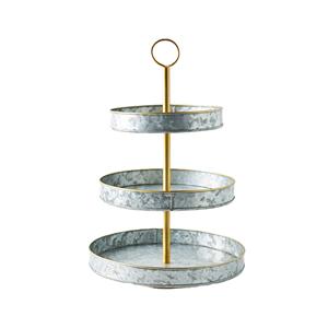 Nouveau support à gâteau vintage tendance à 3 niveaux en fer galvanisé pour mariages et anniversaires, fournitures de fête rondes en fer, taille et forme personnalisées - Product Image 6