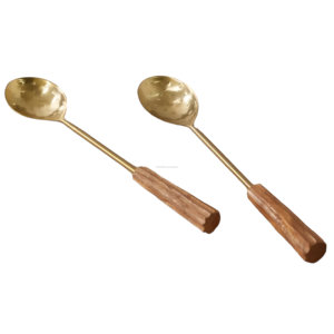 Wholesale Stainless Steel and Wood <b>Serving</b> <b>Spoon</b> (Set of 2) Hotel and Restaurants - Product Image 6