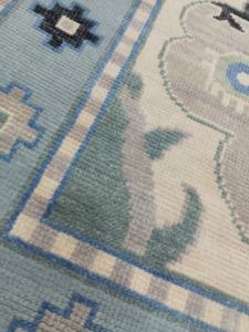 Alfombra de Lana Anudada a Mano de Lujo, Estilo Oushak, Alfombra Floral de Color Pastel, Alfombra Hecha a Mano para Sala de Estar, Diseño Vintage de Inspiración Turca - Product Image 5