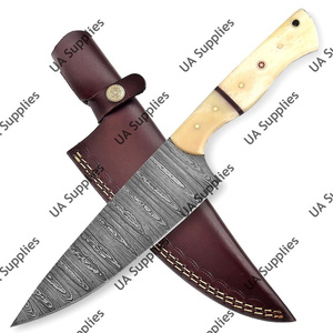 Couteau de Chef Professionnel en Acier Damas Forgé à la Main, Très Tranchant, Manche en Os de Chameau, Design Moderne - Vente en Gros OEM/ODM - Product Image 4