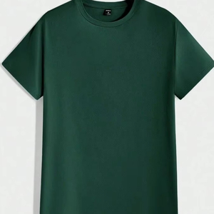 เสื้อยืดคอกว้างทรงปกติสำหรับผู้ชาย ผ้าฝ้าย 100% น้ำหนัก 230 กรัม พิมพ์ลายกราฟิกแบบวอเตอร์มาร์คตามสั่ง แขนสั้น พร้อมโลโก้ - Product Image 1