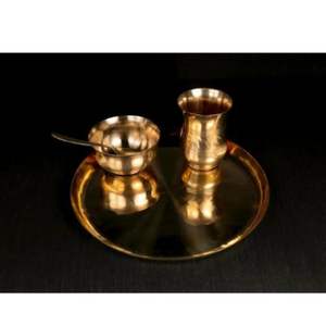 Juego de Vajilla de Bronce Kansa de Alta Resistencia con Tazones, Vasos y Cucharas para un Uso Duradero - Product Image 2