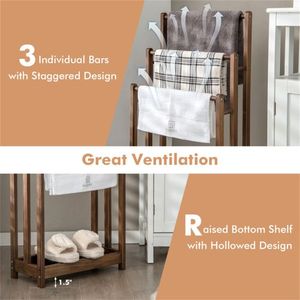Porte-serviettes vertical marron - Product Image 5