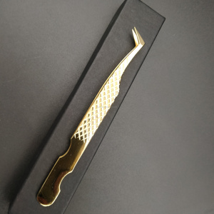 Pince à épiler pour sourcils et cils en acier inoxydable de haute qualité, durable, antistatique, à pointe dentelée de précision, avec logo personnalisé, pour salon - Product Image 4