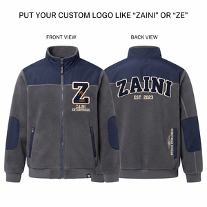 Premium 280GSM Polar Fleece <b>Jacket</b> Soft Polyester Warm Full Zip Colorblock Panel Custom Embroidered Logo Workwear <b>Jacket</b> - Product Image 1