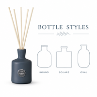 Diffuseur de parfum personnalisé bleu mat lavande 100 ml, marque privée, parfum d'ambiance, bâtonnets en rotin, OEM, écologique, non toxique