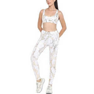 High Quality Women's Yoga Active Wear Set Long Sleeve Top Running <b>Leggings</b> Sportswear Yoga Set <b>Gym</b> Fitness Sets - Product Image 1