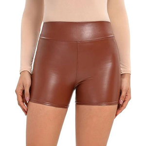 Shorts de Cuero para Mujer, Casuales, Ligeros, Transpirables, de Alta Calidad - Product Image 1