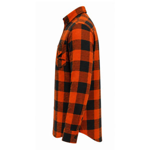 Camisas Personalizadas para Hombre, 100% Algodón Poliéster, Gruesas, Negras y Rojas, Otoño Invierno, con Botones, Manga Larga, Camisa de Franela a Cuadros Vintage para Hombre - Product Image 5