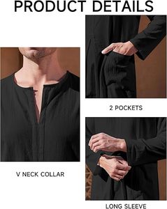 Qamis traditionnels musulmans de haute qualité pour hommes, avec poches latérales personnalisables, Jubbah turque du Pakistan, faible MOQ, respirant - Product Image 2