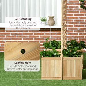 Schermo Portatile Autoportante per Esterni con Pannello Pieghevole Stile Artistico, per Aiuole Rialzate da Patio o Giardino - Product Image 6