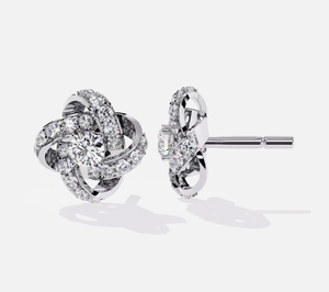 Luxury 925 Silver <b>Moissanite</b> Round Brilliant Cut Claw Setting Minimalist Unisex Stud <b>Earrings</b> for Wedding Occasions - Product Image 1