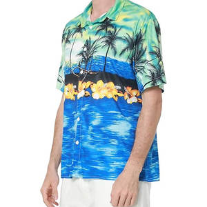 Camisas de playa formales de alta calidad para hombres, ropa de punto con botones de manga corta para verano, patrón transpirable e impreso - Product Image 2