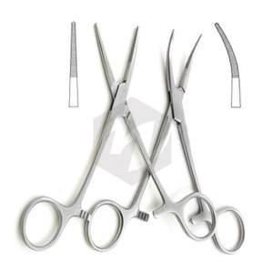 Pinces Halstead courbées en acier inoxydable de qualité supérieure, instrument chirurgical médical pour la fixation et l'hémostase en procédures vétérinaires - Product Image 6