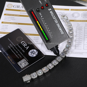 RB Gems India's Unisex High Quality D Color Heart Cut White Diamond VVS Clarity GIA Certified 14K <b>Gold</b> Sterling Charm <b>Bracelet</b> - Product Image 3