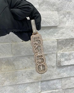 Compre un Colgante Personalizado con Letras y Número 5150 en Esmeralda, Joyería Hip Hop para Raperos, Colgante de Moissanita VVS1, Plata de Ley 925 - Product Image 2