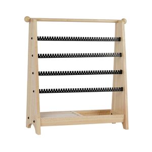 Présentoir à bijoux en bois à 5 niveaux, support multi-couches pour colliers, organisateur pour un rangement élégant - Product Image 4