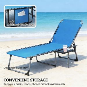 Sedia a Sdraio Blu per Esterni, Versatile per Prendere il Sole e per Cortili, Sedia da Spiaggia - Product Image 3