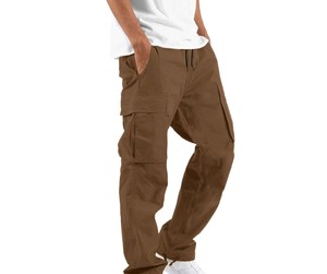 Pantalons cargo pour hommes, faible quantité minimum de commande, taille élastique, pour la gym, le fitness et les tenues décontractées - Product Image 3
