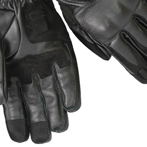Black Leather Motorbike Riding Gloves Full <b>Finger</b> Windproof Breathable Motorbike Cycling Gloves Adjustable Wrist <b>Strap</b> - Product Image 2