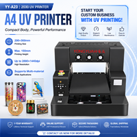 Printer UV Flatbed A4 Presisi Tinggi Dengan Perangkat Lunak RIIN untuk Pengoperasian Mudah, Pencetakan Casing Ponsel, Logam, Kayu, Akrilik