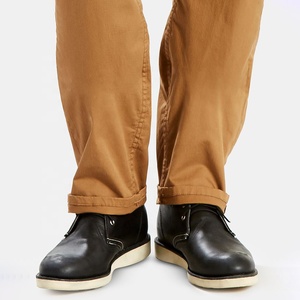 Jeans 100% coton pour hommes coupe régulière décontracté confortable pantalon en coton de couleur unie pour hommes - Product Image 5