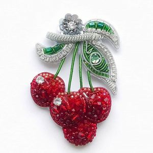 Designer Embroidery Beaded Brooch Handcrafted Decorative Pin for <b>Dresses</b> and Blazers - Product Image 2