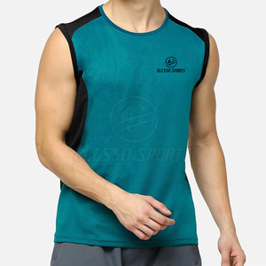 Chemises sans manches pour hommes, été, gym, musculation, coton, décontractées, pour l'entraînement - Product Image 2