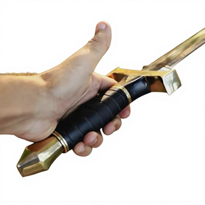 Cuchillo con Punta de Lanza Medieval con Funda de Cuero, Hoja de Acero Inoxidable, Empuñadura Envuelta en Cuero - Product Image 3