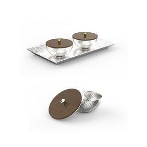 Plat de service nordique en métal pour dattes, bol à noix, organisateur de fruits secs, vaisselle pour la maison, utilisation Ramadan, porte-dattes, bols - Product Image 2