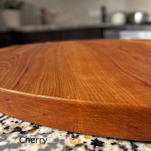 Wood Double Tier <b>Rotating</b> Tray Smooth-Spin Lazy Susan for Tabletop <b>Spice</b> Serving - Product Image 4