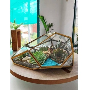 Terrario de Cristal Geométrico de Borosilicato Antiguo en Oferta |   Tablero de Mesa Artesanal, Ecológico, Duradero, Artístico y Ligero - Product Image 5