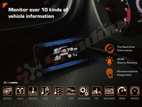 Nuevo Medidor Digital OBDII para el Mercado de Repuestos Automotrices - Instalación Fácil con Conector de Aluminio - Garantía de 12 Meses