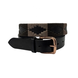 Ceinture en cuir noir de qualité supérieure avec boucle à ardillon pour motards - Product Image 3