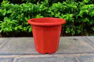 TMCD-04 Vibrant Red <b>Planter</b> | All-Weather Heavy-Duty <b>Plastic</b> Plant Pot E - Product Image 2