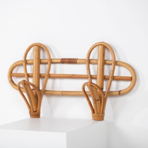 <b>Wall</b> <b>mounted</b> hook for <b>clothes</b> holder organization handcrafted rattan cane clothing display hooks - Product Image 3