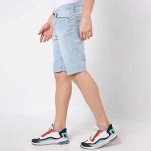 Skin-Friendly Soft Cotton <b>Men</b> Denim Shorts Light Blue Baggy Denim Shorts Tear-Resistant Sturdy <b>Men</b> Denim Shorts Heavy Duty - Product Image 2