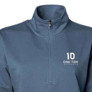 Women's Athletic Quarter Zip Sweatshirt Lightweight Performance Pullover Moisture Wicking Long Sleeve <b>Top</b> for Workout and Yoga - Product Image 3