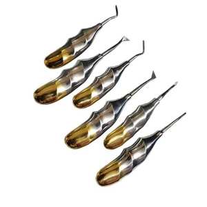 ชุดเครื่องมือถอนฟันแบบใช้มือ Dental Luxating Root Elevator พร้อมด้ามจับแบบ Gold Finger สำหรับการผ่าตัดถอนฟัน ได้รับมาตรฐาน CE ISO โดย Grip Surgical - Product Image 5