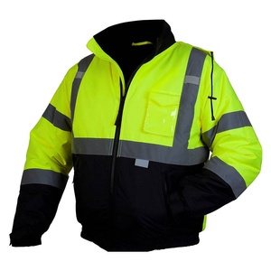 New Arrival Custom Embroidery Men Safety Jacket Waterproof CE Certified <b>Hi</b> Visibility Workwear Factory Sale Safety Jacket - Product Image 2