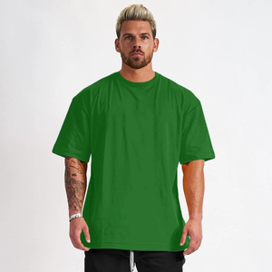 Camiseta de Algodón para Hombre, Tallas Grandes, Transpirable, Suave y Resistente, con Hombros Caídos, Precio de Fábrica, Fabricante de Camisetas - Product Image 1